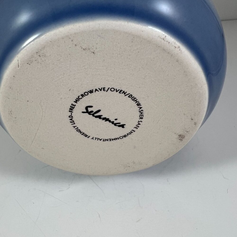 Handmade Ceramic Mug Blue & Brown Glaze Lead-Free Microwave/Oven/Dishwasher Safe - Picture 4 of 4